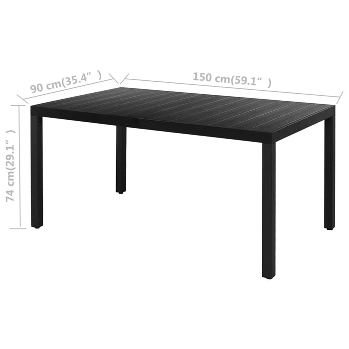 Set mobilier de grădină, 5 piese, negru, ratan PVC - WALTI WALTI