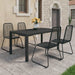 Set mobilier de grădină, 5 piese, negru, ratan PVC - WALTI WALTI