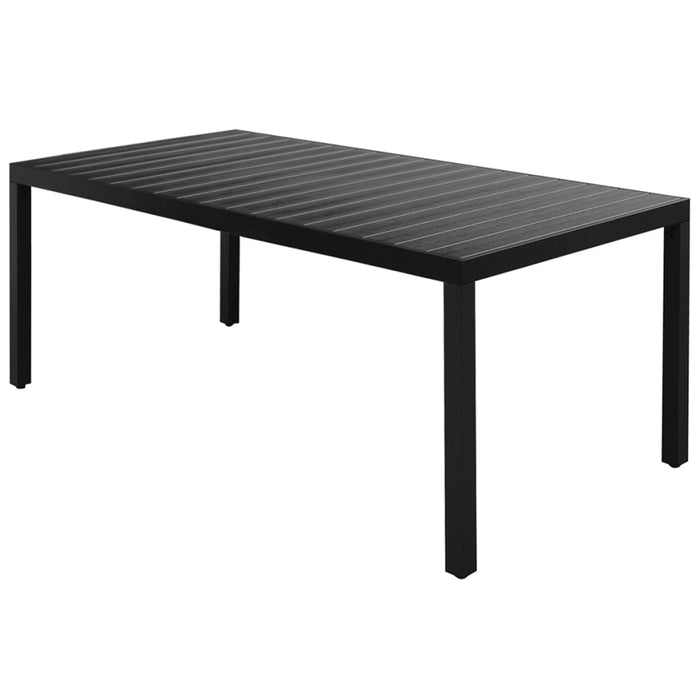Set mobilier de grădină, 9 piese, negru, ratan PVC WALTI