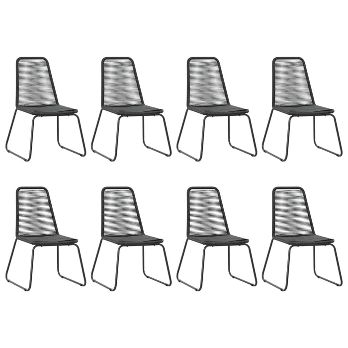 Set mobilier de grădină, 9 piese, negru, ratan PVC WALTI