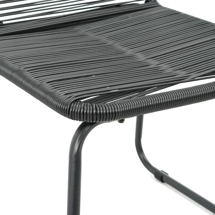 Set mobilier de grădină, 9 piese, negru, ratan PVC WALTI