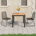 Set mobilier de grădină, 3 piese, negru și maro, ratan PVC - WALTI WALTI