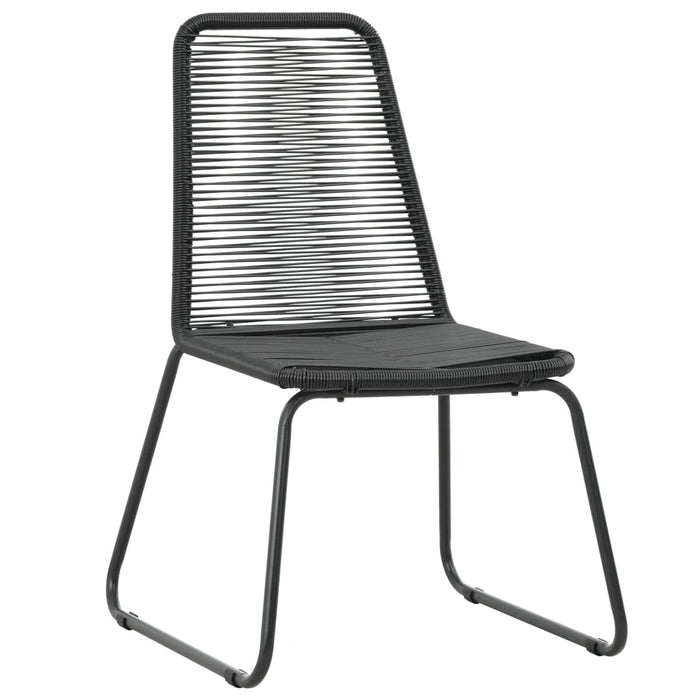 Set mobilier de grădină, 5 piese, negru și maro, ratan PVC WALTI