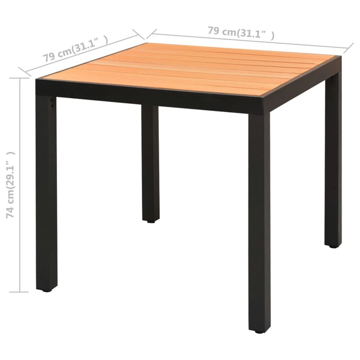 Set mobilier de grădină, 5 piese, negru și maro, ratan PVC WALTI