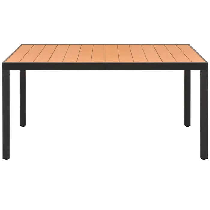 Set mobilier de grădină, 5 piese, negru și maro, ratan PVC WALTI