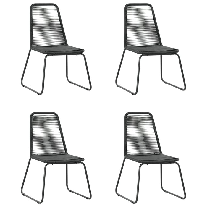 Set mobilier de grădină, 5 piese, negru și maro, ratan PVC WALTI