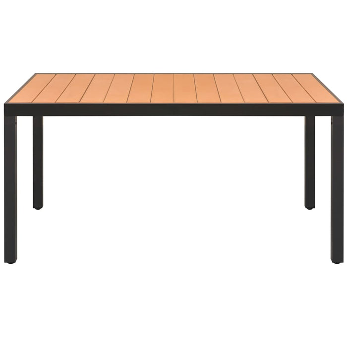Set mobilier de grădină, 7 piese, negru și maro, ratan PVC WALTI