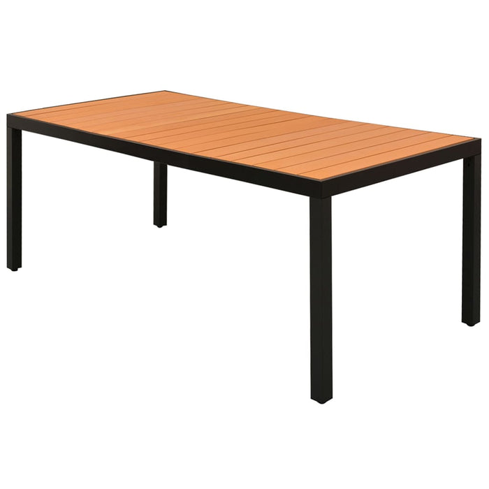 Set mobilier de grădină, 9 piese, negru și maro, ratan PVC - WALTI WALTI