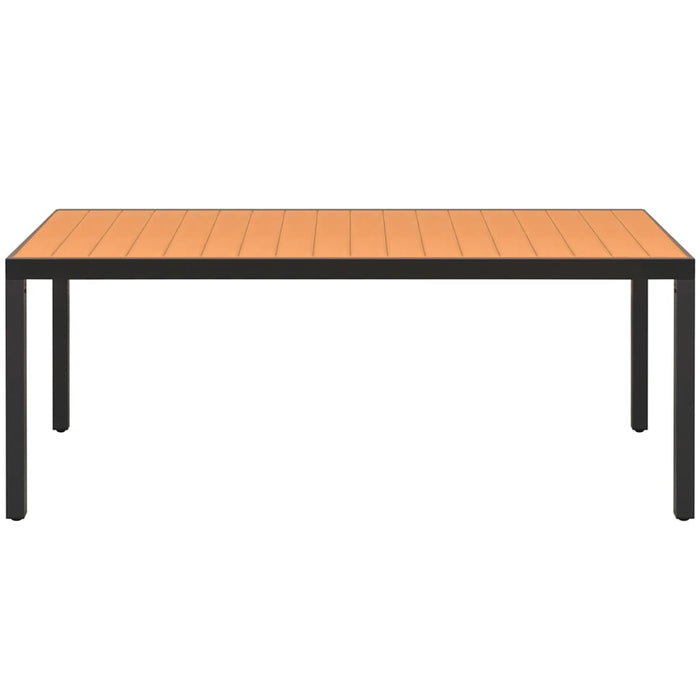 Set mobilier de grădină, 9 piese, negru și maro, ratan PVC - WALTI WALTI