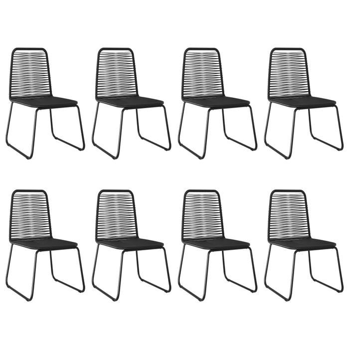 Set mobilier de grădină, 9 piese, negru și maro, ratan PVC - WALTI WALTI