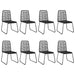 Set mobilier de grădină, 9 piese, negru și maro, ratan PVC - WALTI WALTI
