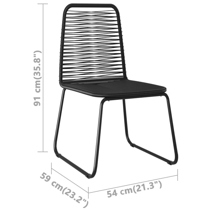Set mobilier de grădină, 9 piese, negru și maro, ratan PVC - WALTI WALTI