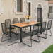 Set mobilier de grădină, 9 piese, negru și maro, ratan PVC - WALTI WALTI