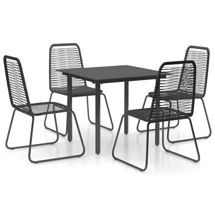 Set mobilier de grădină, 5 piese, negru, ratan PVC - WALTI WALTI