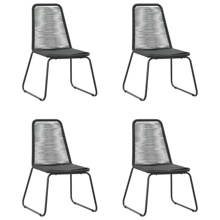 Set mobilier de grădină, 5 piese, negru, ratan PVC - WALTI WALTI
