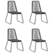 Set mobilier de grădină, 5 piese, negru, ratan PVC - WALTI WALTI