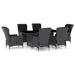Set mobilier exterior cu perne, 7 piese, gri închis, poliratan - WALTI WALTI