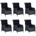Set mobilier exterior cu perne, 7 piese, gri închis, poliratan - WALTI WALTI
