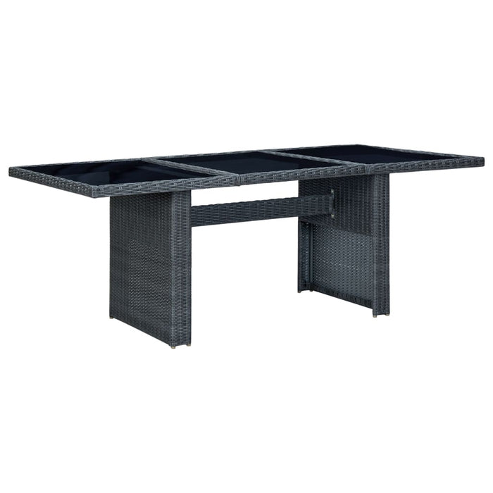 Set mobilier exterior cu perne, 7 piese, gri închis, poliratan - WALTI WALTI