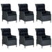 Set mobilier exterior cu perne, 7 piese, gri închis, poliratan - WALTI WALTI