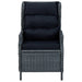 Set mobilier exterior cu perne, 7 piese, gri închis, poliratan - WALTI WALTI