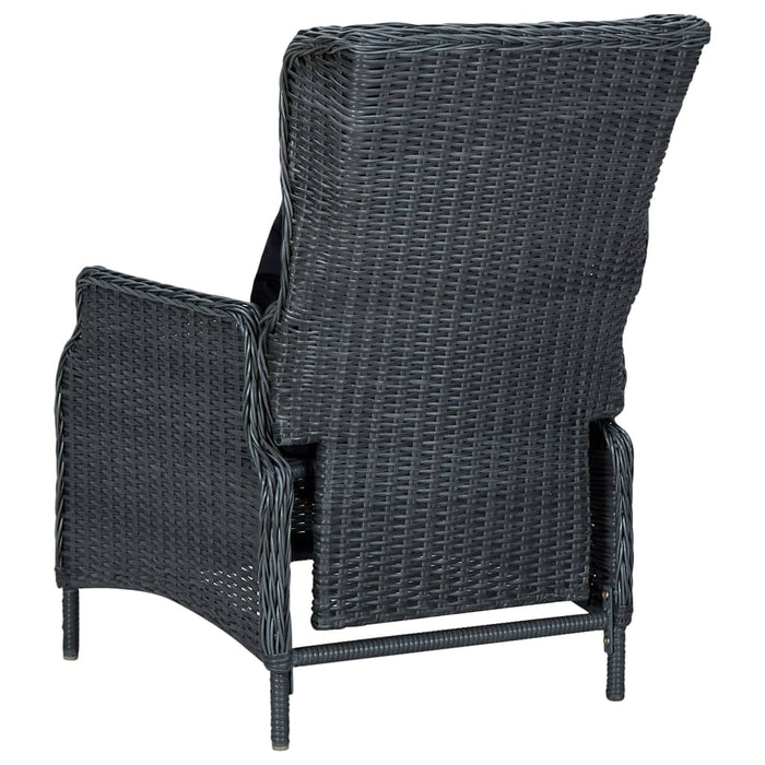 Set mobilier exterior cu perne, 7 piese, gri închis, poliratan - WALTI WALTI