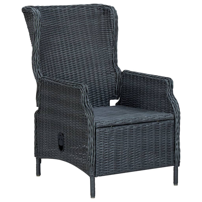 Set mobilier exterior cu perne, 7 piese, gri închis, poliratan - WALTI WALTI