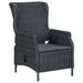 Set mobilier exterior cu perne, 7 piese, gri închis, poliratan - WALTI WALTI