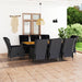 Set mobilier exterior cu perne, 9 piese, gri închis, poliratan - WALTI WALTI