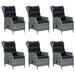 Set mobilier exterior cu perne, 7 piese, gri deschis, poliratan - WALTI WALTI