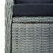 Set mobilier de exterior cu perne 9 piese gri deschis poliratan - WALTI WALTI