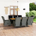 Set mobilier de exterior cu perne 9 piese gri deschis poliratan - WALTI WALTI