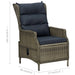 Set mobilier de exterior cu perne, 7 piese, maro, poliratan - WALTI WALTI