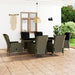 Set mobilier de exterior cu perne, 7 piese, maro, poliratan - WALTI WALTI