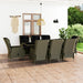 Set mobilier de exterior cu perne, 9 piese, maro, poliratan - WALTI WALTI