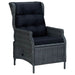 Set mobilier exterior cu perne, 9 piese, gri închis, poliratan - WALTI WALTI