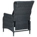 Set mobilier exterior cu perne, 9 piese, gri închis, poliratan - WALTI WALTI