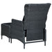Set mobilier exterior cu perne, 9 piese, gri închis, poliratan - WALTI WALTI