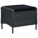 Set mobilier exterior cu perne, 9 piese, gri închis, poliratan - WALTI WALTI