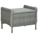 Set mobilier exterior cu perne, 9 piese, gri deschis, poliratan - WALTI WALTI