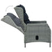 Set mobilier exterior cu perne, 9 piese, gri deschis, poliratan - WALTI WALTI
