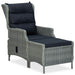 Set mobilier exterior cu perne, 9 piese, gri deschis, poliratan - WALTI WALTI