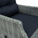 Set mobilier exterior cu perne, 9 piese, gri deschis, poliratan - WALTI WALTI