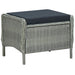 Set mobilier exterior cu perne, 9 piese, gri deschis, poliratan - WALTI WALTI