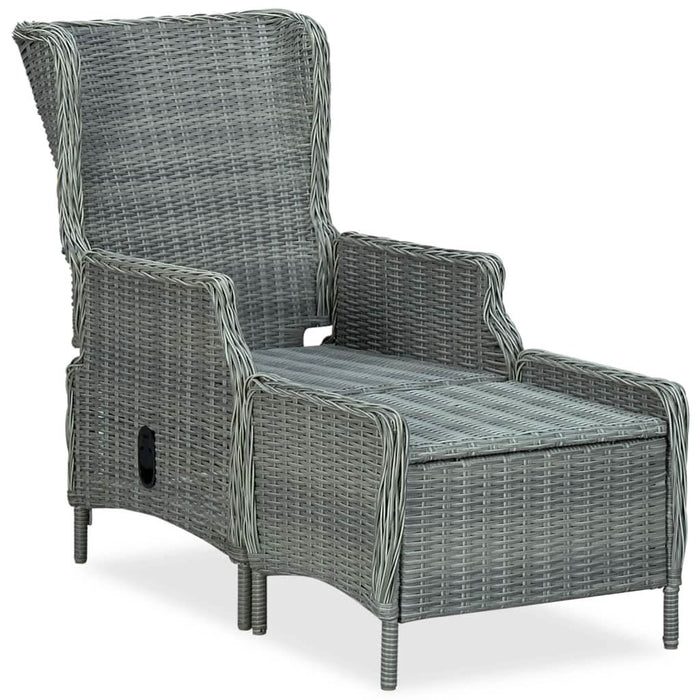 Set mobilier exterior cu perne, 9 piese, gri deschis, poliratan - WALTI WALTI