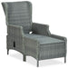 Set mobilier exterior cu perne, 9 piese, gri deschis, poliratan - WALTI WALTI