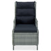 Set mobilier exterior cu perne, 9 piese, gri deschis, poliratan - WALTI WALTI