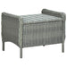 Set mobilier exterior cu perne, 9 piese, gri deschis, poliratan - WALTI WALTI