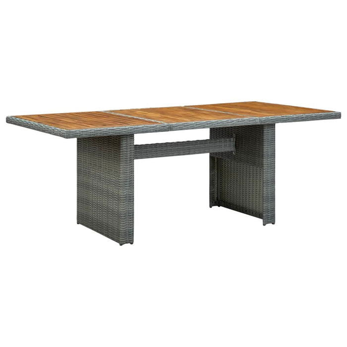 Set mobilier exterior cu perne, 9 piese, gri deschis, poliratan - WALTI WALTI
