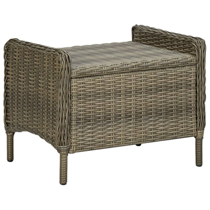 Set mobilier de exterior cu perne, 9 piese, maro, poliratan - WALTI WALTI